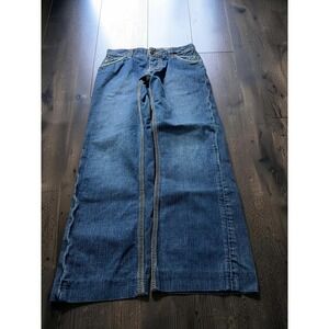 Stitch's Jeans Mens 31x28 Blue Wide Leg Denim Modified Hem Y2K Baggy Skater